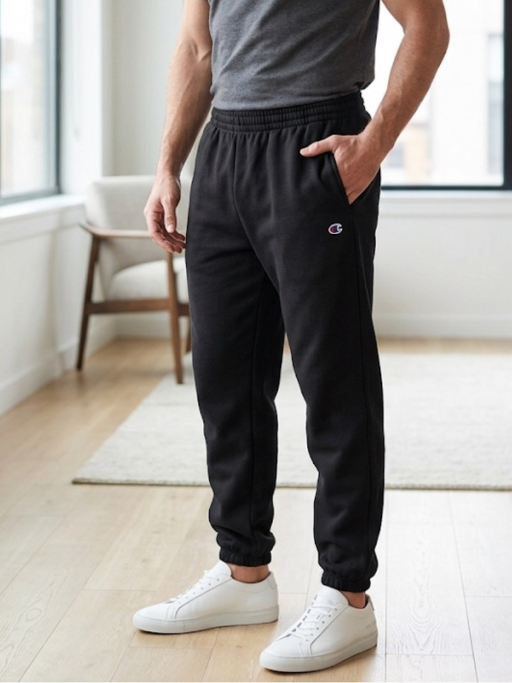 Champion Men's Black Jogger Sweatpants